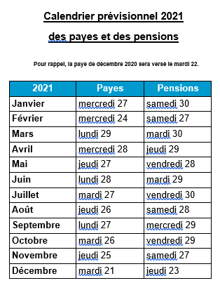 calendrier jun 2021 calendrier versement salaire fonctionnaire 2021